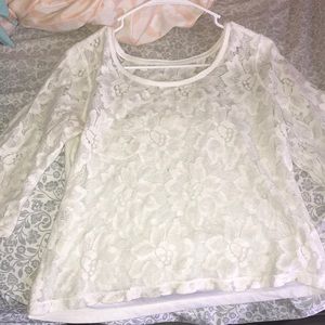 Hollister White last 3/4 sleeve